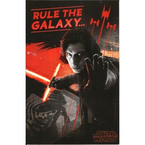Поздравительная раскладная открытка Star Wars The Last Jedi Rule The Galaxy  